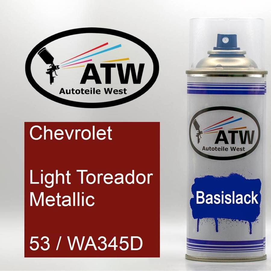 Chevrolet, Light Toreador Metallic, 53 / WA345D: 400ml Sprühdose, von ATW Autoteile West.